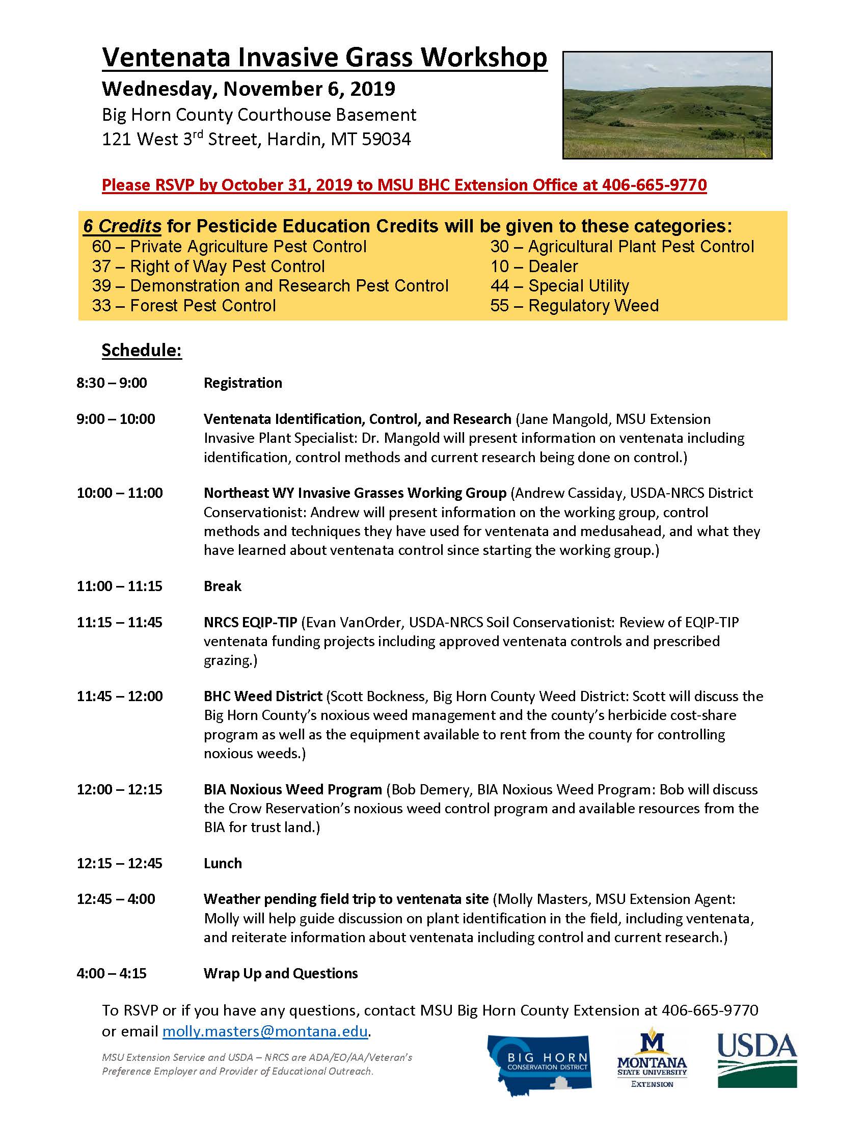 2019 Ventenata Workshop